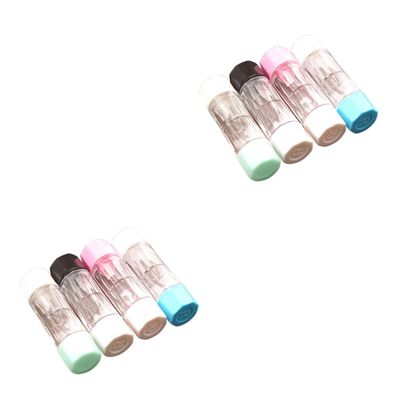 Healvian 8pcs Mini Travel Rgp Hard Lens Case Protective Box Cosmetic Lens Container
