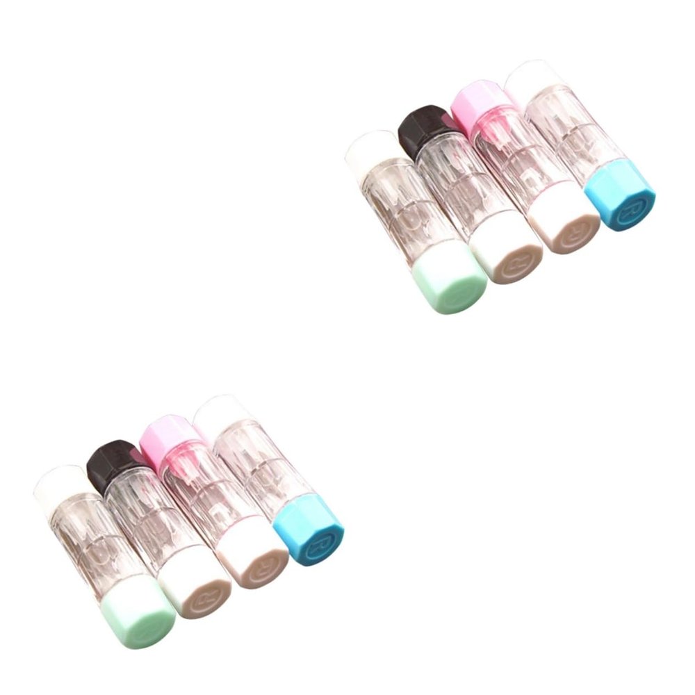 Healvian 8pcs Mini Travel Rgp Hard Lens Case Protective Box Cosmetic Lens Container