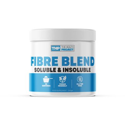 The Health Project Fibre Blend | 30 Servings 5 Grams Fibre per Serving | Soluble and Insoluble | Gluten Free and Vegan Friendly | Aids Digestive System and Helps Lower Blood Cholesterol 240g