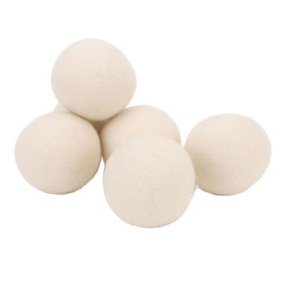 6Pcs Wool Dryer Balls, Reusable Wool Felt Fabric Softener Drying Balls, Reduces Clothing Wrinkles and Saves Drying Time, Accelerated Drying Eliminates Static Electricity (7.5cm)