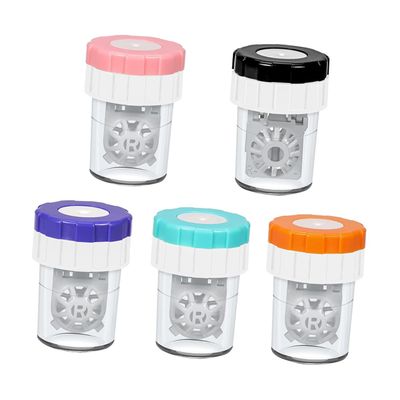 Beavorty Manual Cleaner 5pcs Set, Portable Washer for Soft and Hard Lenses, Hands-Free Rotation Cleaning Device for Daily Eye Care and Travel Use