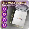 Disposable Toilet Seat Cover - Biodegradable and Flushable Toilet Seat Liners for Public Toilets | Compact White Toilet Seat Covers Disposable | One Size Fits All Travel Essentials Toiletries | FIFCO view 3