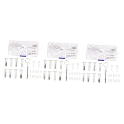 Beavorty 3sets Glasses Repair Kit Nose Pads and Screws for Eyeglasses Maintenance Replacement Screwdriver for Spectacle Repair