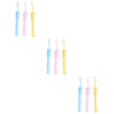 Beavorty 9pcs Boys and Girls Toothbrushes Manual Cartoon Teeth Brush for Boy Girl Adorable Rabbit Design for Tooth Cleaning at Home Travel