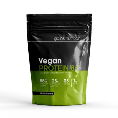 GN Vegan Protein 85 Protein Powder | 1kg Unflavoured Pea-Protein Powder - Plant Based Protein-Powder | 25.5g per Serving | Pea-Protein Isolate | Non-GMO, Gluten Free & Unsweetened