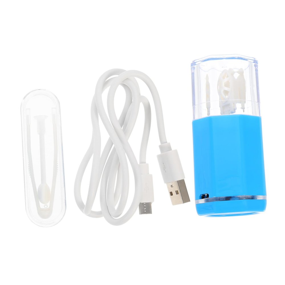 Beavorty Electric Lens Cleaner Washer Machine Portable Automatic Rotating Contact Lens Cleaning Device for Travel and Daily Use Navy Blue