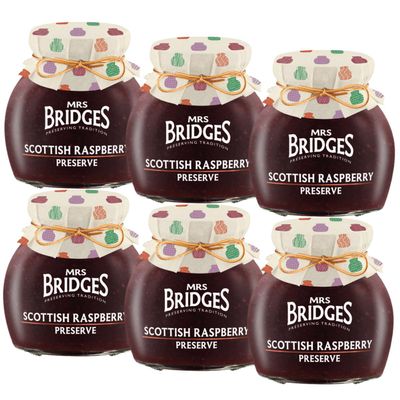 Mrs Bridges - Scottish Raspberry Preserve - 340g - Pack of 6