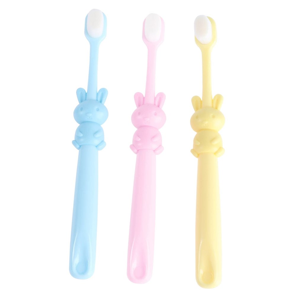 Beaupretty 3pcs Manual Toothbrush for Boys and Girls Fine Bristles Years Cartoon Animal Toothbrush for Year Old