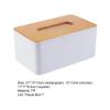 DFHS46JK Tissue Box Cover Plastic Tissue Box Wooden Lid Square Napkin Holder Container Wet Tissue Paper Dispenser Case Modern Home Car Organizer In Living Room view 2