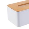 DFHS46JK Tissue Box Cover Plastic Tissue Box Wooden Lid Square Napkin Holder Container Wet Tissue Paper Dispenser Case Modern Home Car Organizer In Living Room view 4