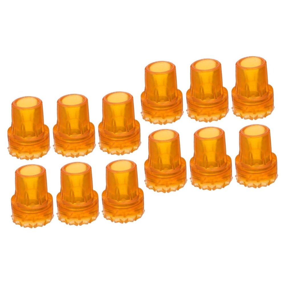 FOMIYES 12pcs Rubber Cane Pad Non-Skid Crutch Cushion Tip Protector for Walking Stick Use in Home Outdoor