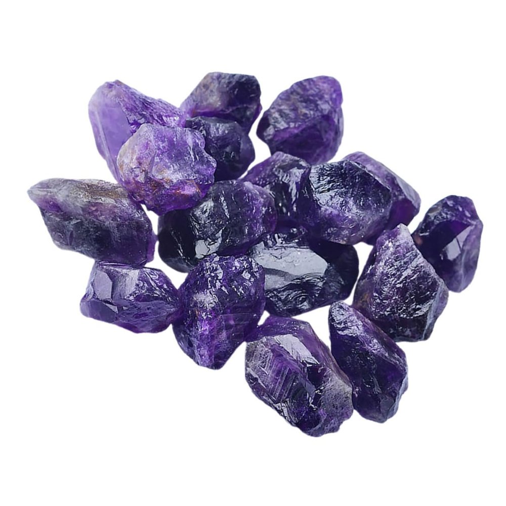 Healvian 1bag Amethyst Rock Decor Natural Gemstone Specimen for Desk Real Raw Amethyst Blocks for Meditation Home Decor