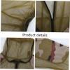FRCOLOR Outdoor Camping Suit Set with Mosquito Net Jacket and Pants, Military Green Camouflage 3pcs Beekeeper Protective Clothing for Fishing, Beekeeping, and Jungle Exploration view 3