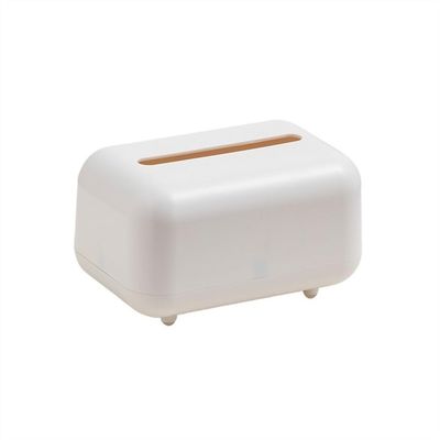 DFHS46JK Tissue Box Cover Tissue Box Holders Napkin Holder Tissue Dispenser Facial Tissue Box Living Room Coffee Table Desktop Simple Tissue Storage Box In Living Room(White)