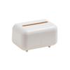 DFHS46JK Tissue Box Cover Tissue Box Holders Napkin Holder Tissue Dispenser Facial Tissue Box Living Room Coffee Table Desktop Simple Tissue Storage Box In Living Room(White) view 1