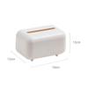 DFHS46JK Tissue Box Cover Tissue Box Holders Napkin Holder Tissue Dispenser Facial Tissue Box Living Room Coffee Table Desktop Simple Tissue Storage Box In Living Room(White) view 2
