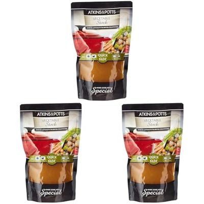Atkins & Potts Vegetable Stock, 350 g (Pack of 3)