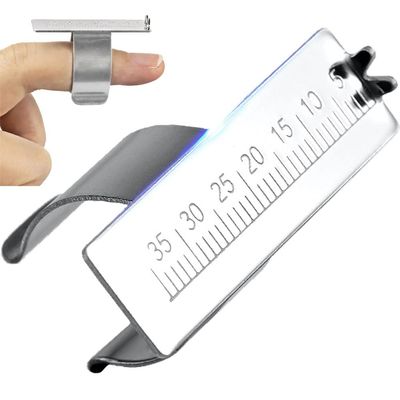 Zghhc 1pc Endodontic Measuring Ruler Ring Aluminium Alloy Dental Root Canal Measurement Instrument Ruler Root Canal Measuring Tool