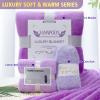 Get Well Gifts for Women, Thinking of You Gift Basket, Unique Self Care Package Relaxing Spa Gift Set, Birthday Gifts Box for Woman, Stocking Stuffers Christmas Gifts for Women Teens Adults, Purple view 4