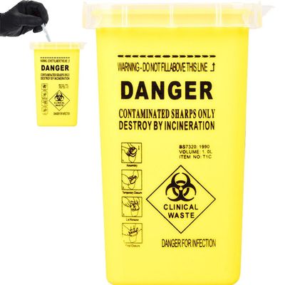 Zghhc Home Sharps Container, Portable Biohazard Needle and Syringe Disposal Container for Travel and Professional Use