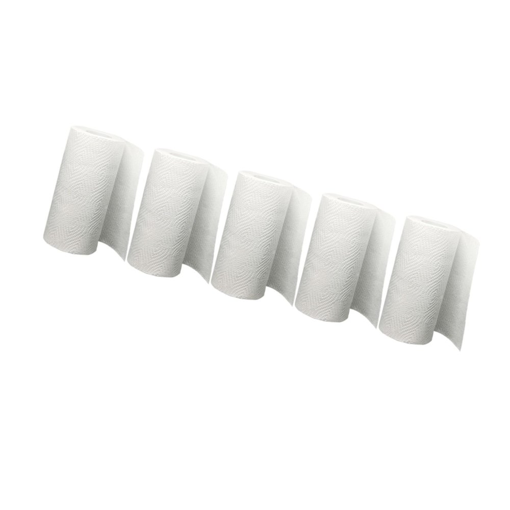 Beavorty 5rolls Oil Absorption Kitchen Paper Towel White Paper Tissue for Household Use