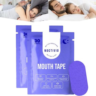 Noctivo Mouth Tape - 2024 New Noctivio Mouth Breather Tape, Breathable, Comfortable, Painless Removal, Gentle On Sensitive Skin, Making Sure That a Great Day Begins with a Good Night's Sleep (2 Box)