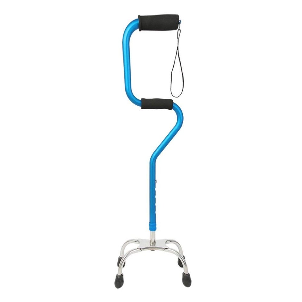 VBNCUUIOPO Crutches for Elderly, Four Legs Walking Frame Canes with Light Non-Slip with Hospital