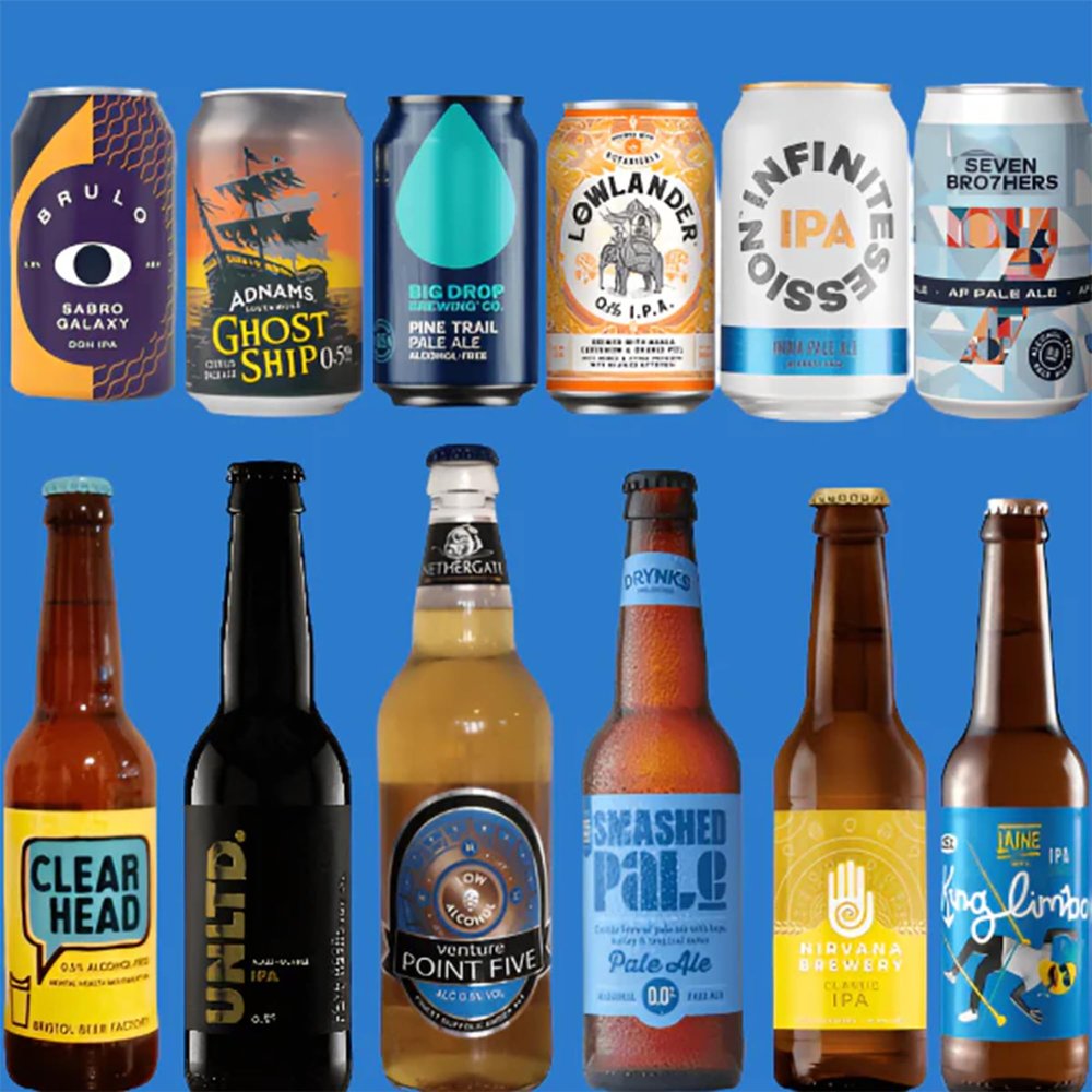 Wise Bartender IPA and Pale Ales Alcohol Free Beer Gift Set (Pack of 12) | Alcohol Free IPA and Real Ale, Perfect Gifts for Men, Women, Him, Christmas, Birthdays, Anniversaries and Special Occasions
