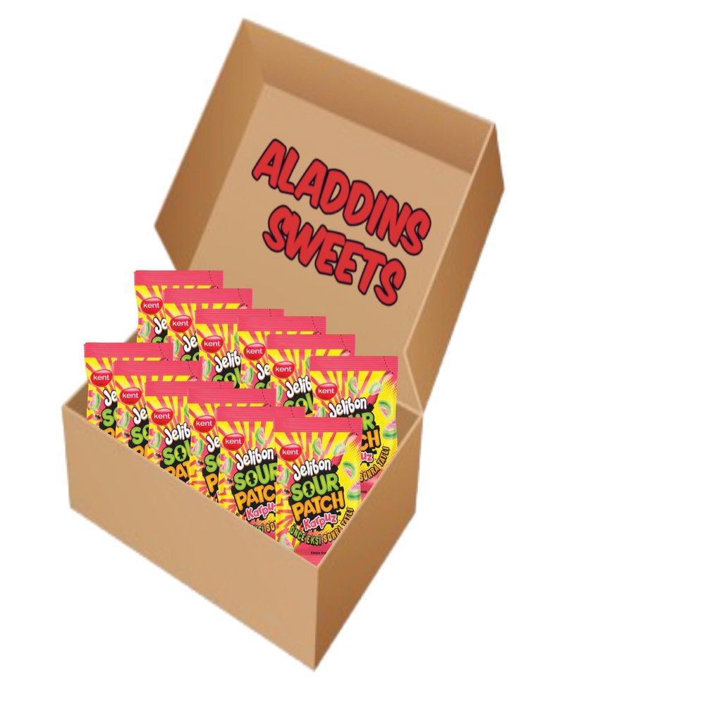 Aladdins Sweets Jellibon Sour Patch Watermelon (Karpuz) Halal Collection Pack (Pack of 12)
