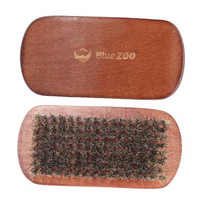 Beaupretty Beech Wood Beard Brush Curved Handle for Beard Cleaning and Care for Men Grooming Routine