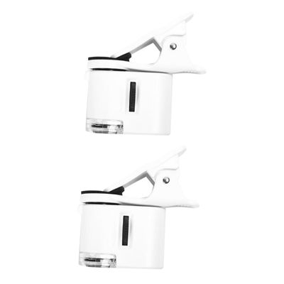 Beaupretty 2pcs Mini Magnifying Glass Led Light Phone Clip Magnifier Lamp for Boys and Girls Reading Inspection Crafts Jewelry Magnification Magnifying Glass