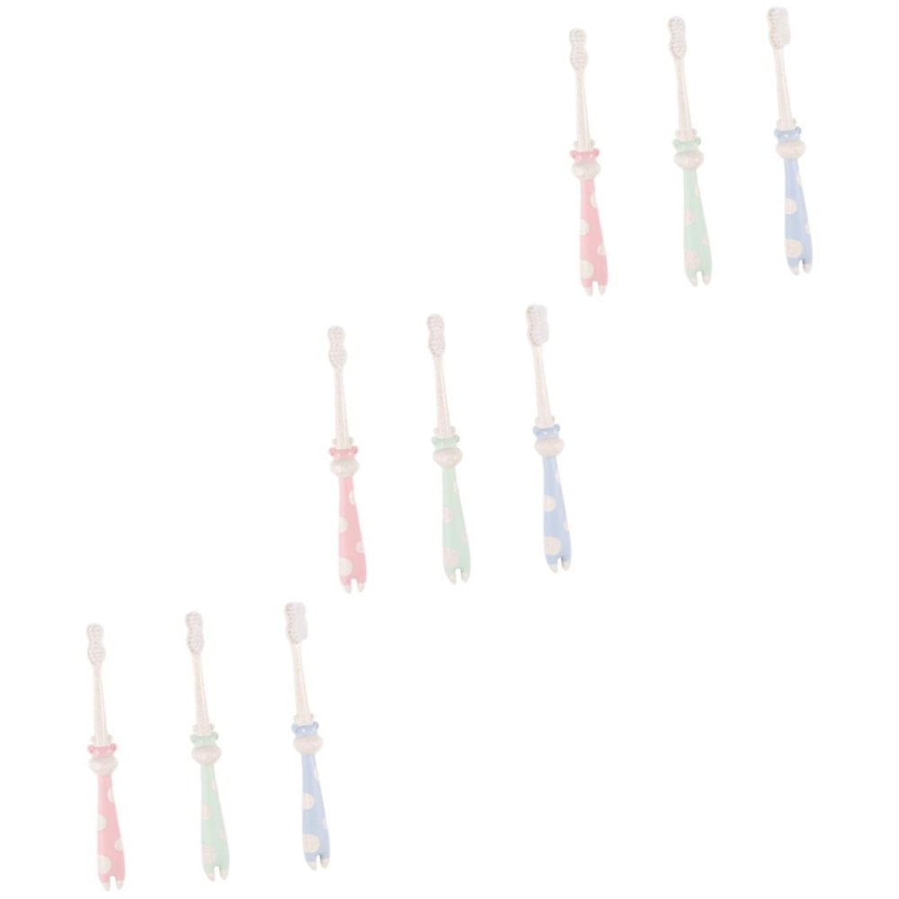 Beaupretty 9pcs Straw Cartoon Toothbrush for Boys and Girls Boy Girl Oral Care Bristle Toothbrush for Daily Use at Home