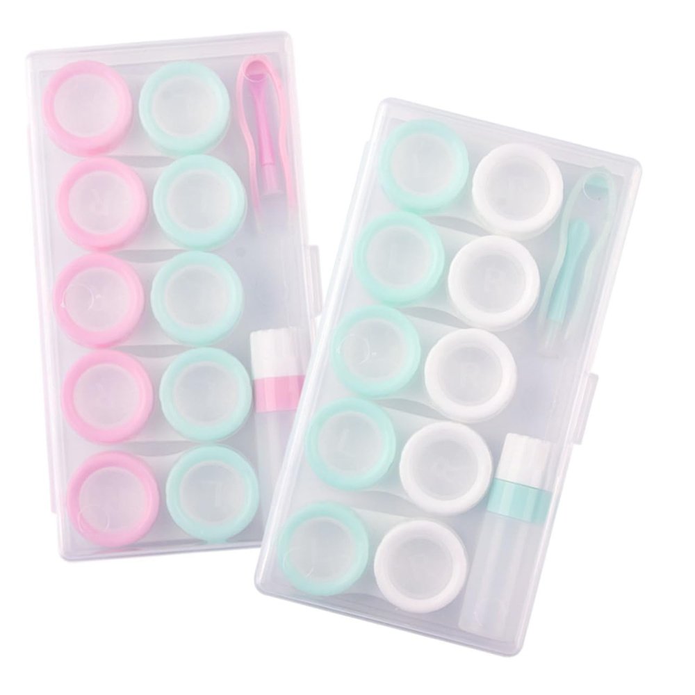 Beavorty 2sets Box Macaron Holder Portable for Travel and Home Use Tweezer Small Cases