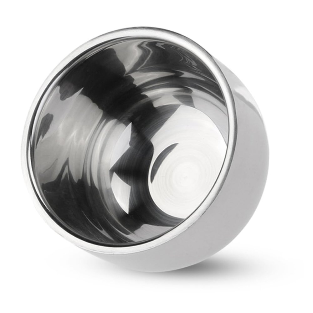 Beavorty Stainless Steel Shaving Bowl Men's Grooming Shave Bubble Bowl Soap Cup