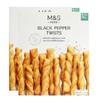 M&S Black Pepper Twists - All Butter Puff Pastry - 2 x 250g view 1