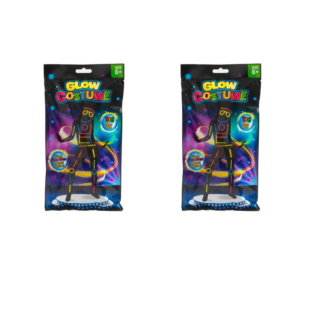 Glowstick Costume Pack - Add Some Glow In The Dark Fun To Your Clothes With The Glowstick Costume Pack - Dimensions: 2 X 36 X 16cm (Approx.) - Pack Of 2