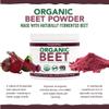 NaturesPlus Organic Beet Powder - Fermented and Non Fermented Beet Powder Rich in Naturally Occurring Nitrates - Organic, Gluten Free, Vegan - 30 Servings, 240g view 3