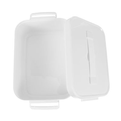 FRCOLOR Versatile Medicine Case Portable Medicine Box Large Capacity White PP Storage Organiser with Handle for Outdoor Sports and Home Emergency Use