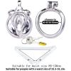Sissy Men Flat Metal Cage with Elastic Waist Strap, Male Flat Devices for Cross-Dressing Role Play - HA07 (White, 50mm Ring) view 3
