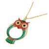 10X Cartoon Owl Mini Reading Magnifier Necklace Cute Magnifying Glass Loupe Decorative Chain Gift Pocket view 1