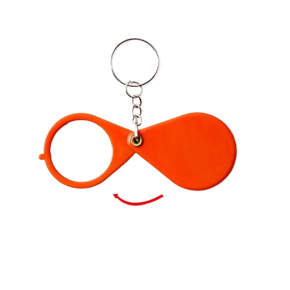 10X Mini Magnifier Reading Magnifying Glass Loupe Portable Folding Pocket Keychain Magnifier 34/38mm(34mm)