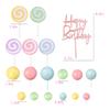 Candy Cake Toppers Sweet Cake Decoration with Lollipops Yellow Blue Pink Green balls for Candy themed Party view 2