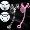 Male Flat Cage with Elastic Three-Way Strap, Lightweight Flat Devices for Sissy Disguise, Negative Inverted Devices for Men -UKHA05 (A:Pink, Long) view 3