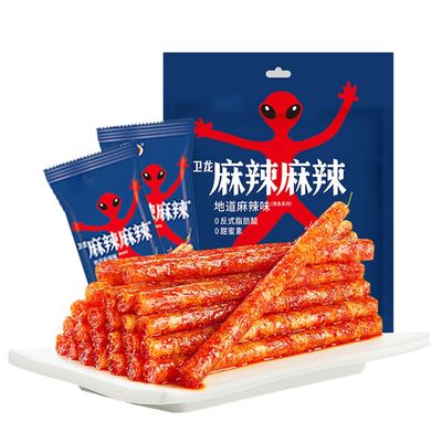 McKona Latiao 12 Packs Spicy Seasoned Snacks Sweet and Spicy Chinese Spicy Snacks Classic Hot Strips for Office Casual Snack(12 * 18g) (Two packs of mildly spicy)