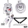 Sissy Men Metal Chastity Devices with Elastic Waist Strap, Male Flat Chastity Cage for Sissy & Gay - HA07 (Black, 55mm Ring) view 4
