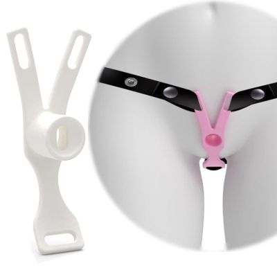 Lightweight Chastity Cage with Elastic Waist Strap, Flat Chastity Devices for Sissy Men, Male Negative Inverted Chastity Cage - HA04 (White, Short)