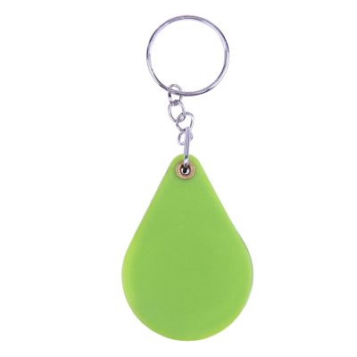 10X Ring Magnifying Glass Portable Plastic Lighted Magnifying Glass Solid Color Reading Hobby Travel Key Ring(Green,8PCS)