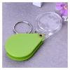 10X Ring Magnifying Glass Portable Plastic Lighted Magnifying Glass Solid Color Reading Hobby Travel Key Ring(Green,8PCS) view 3