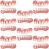 Dentures Instant Cosmetic Veneer False Teeth for Men Women Temporary Top and Bottom False Teeth Smile Silicone Dental Prostheses for Protecting Teeth Regaining Smile,A,8PCS view 1