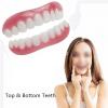 Dentures Instant Cosmetic Veneer False Teeth for Men Women Temporary Top and Bottom False Teeth Smile Silicone Dental Prostheses for Protecting Teeth Regaining Smile,A,8PCS view 4